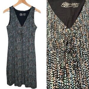 Aventura Sleeveless Multicolor Speckled Bamboo Organic‎ Cotton Dress Medium